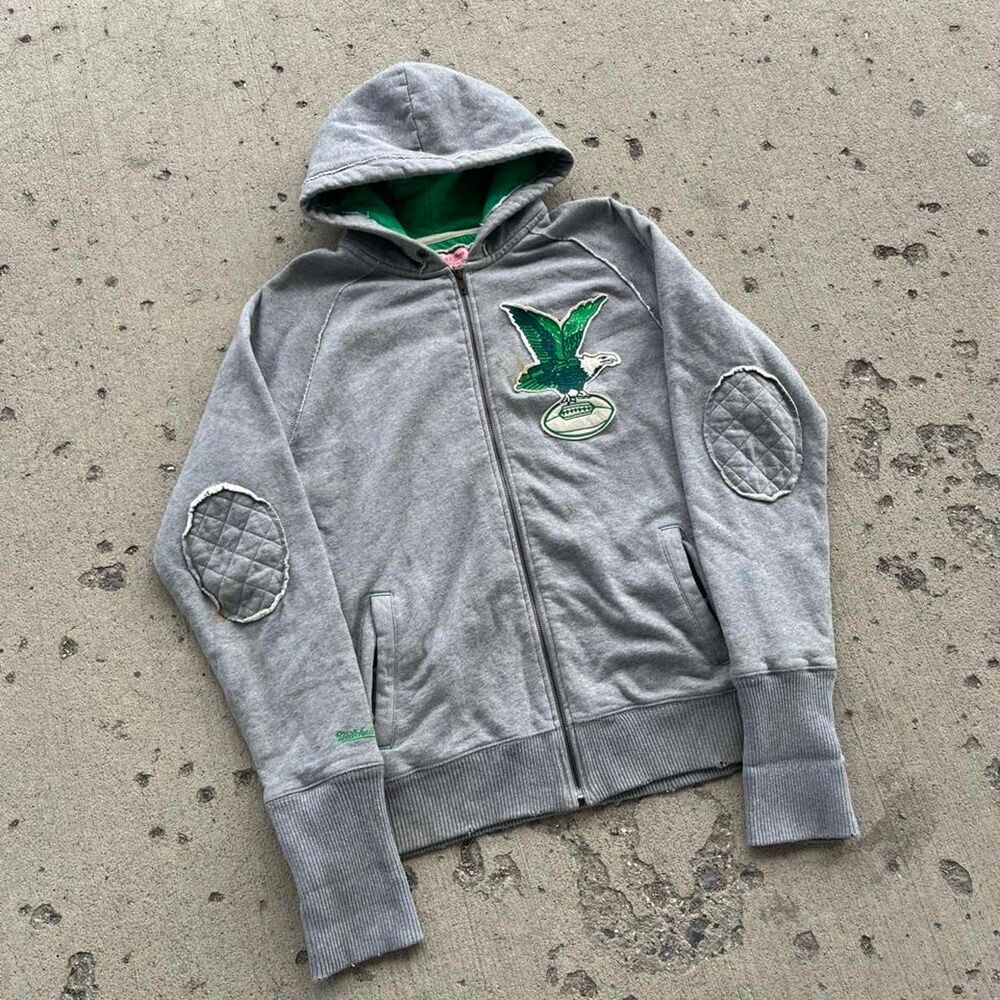 Mitchell & Ness Throwback Philadelphia Eagles NFL Zip Up Hoodie